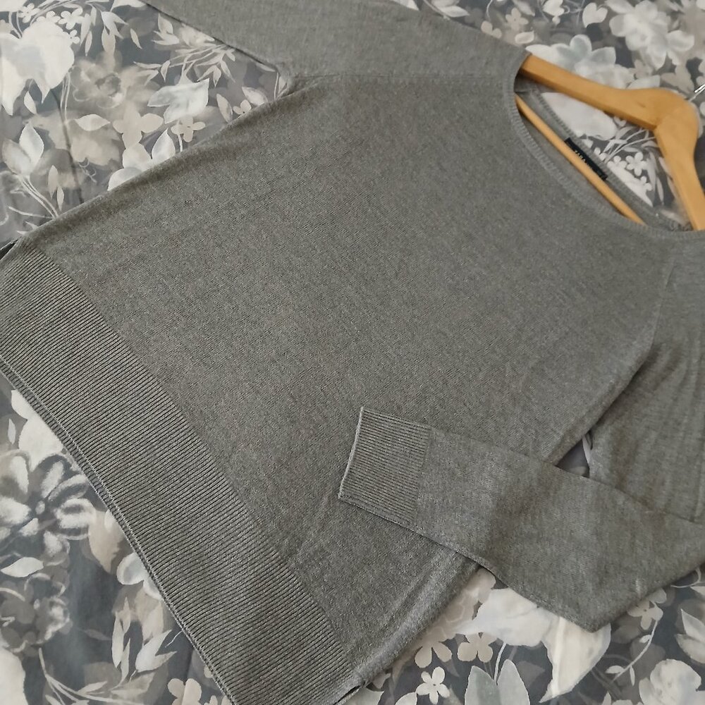 ZARA Grey Shimmer Cotton blend Tunic size S